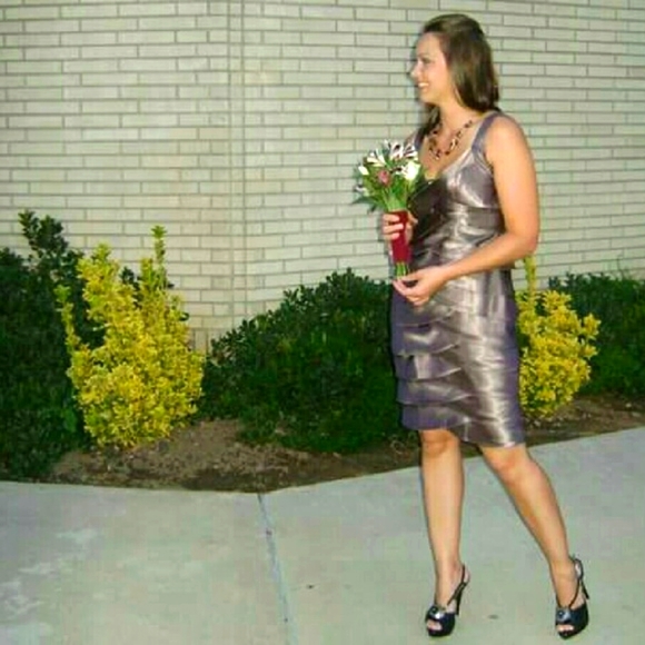 Taupe Dressbarn Collection Sheath Dress Size 8 - Picture 2 of 4